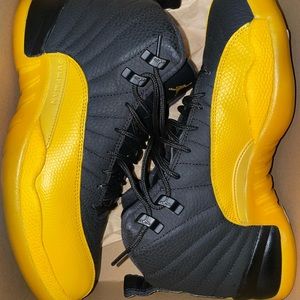 air jordan 12 retro yellow and black size 8 men